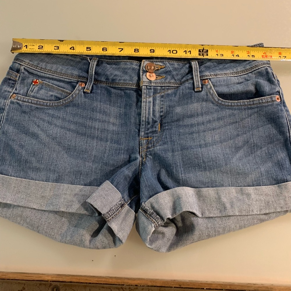 Hudson Crowley Mid Rise Cuffed Jean Shorts - Picture 5 of 9